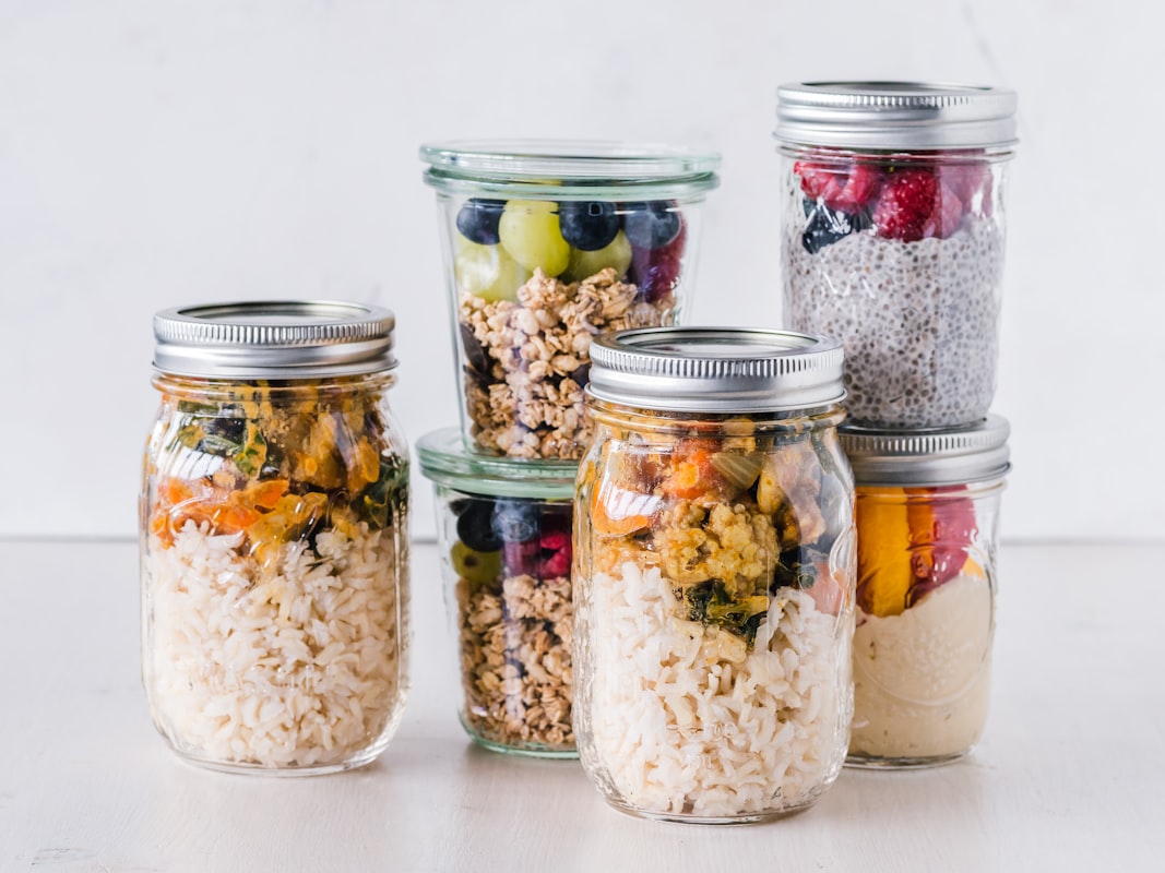 Plant-based meal with colorful vegetables and legumes
